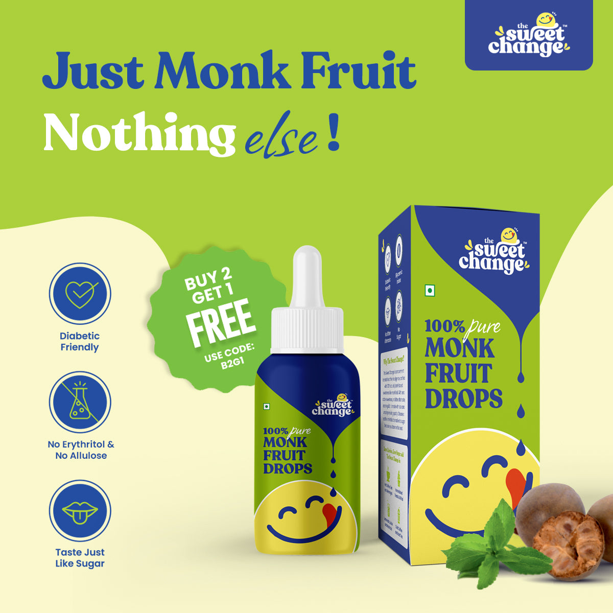 100% Natural Monk Fruit Sweetener