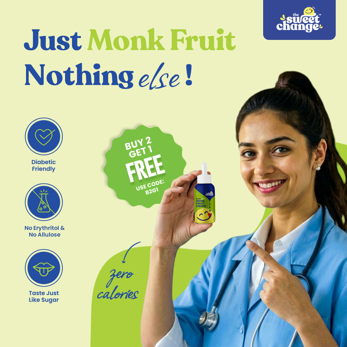 100% Natural Monk Fruit Sweetener