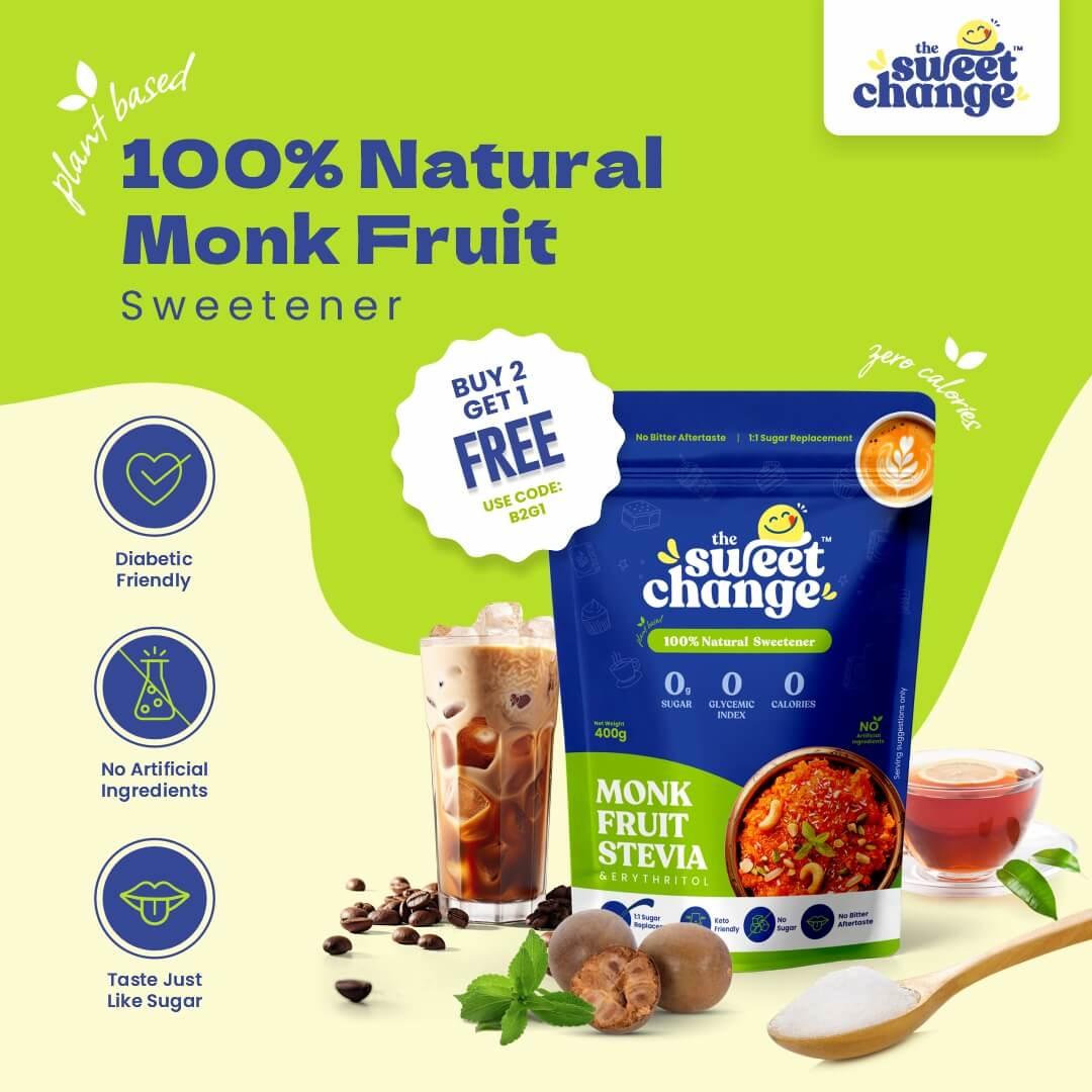 100% Natural Monk Fruit Sweetener - The Sweet Change